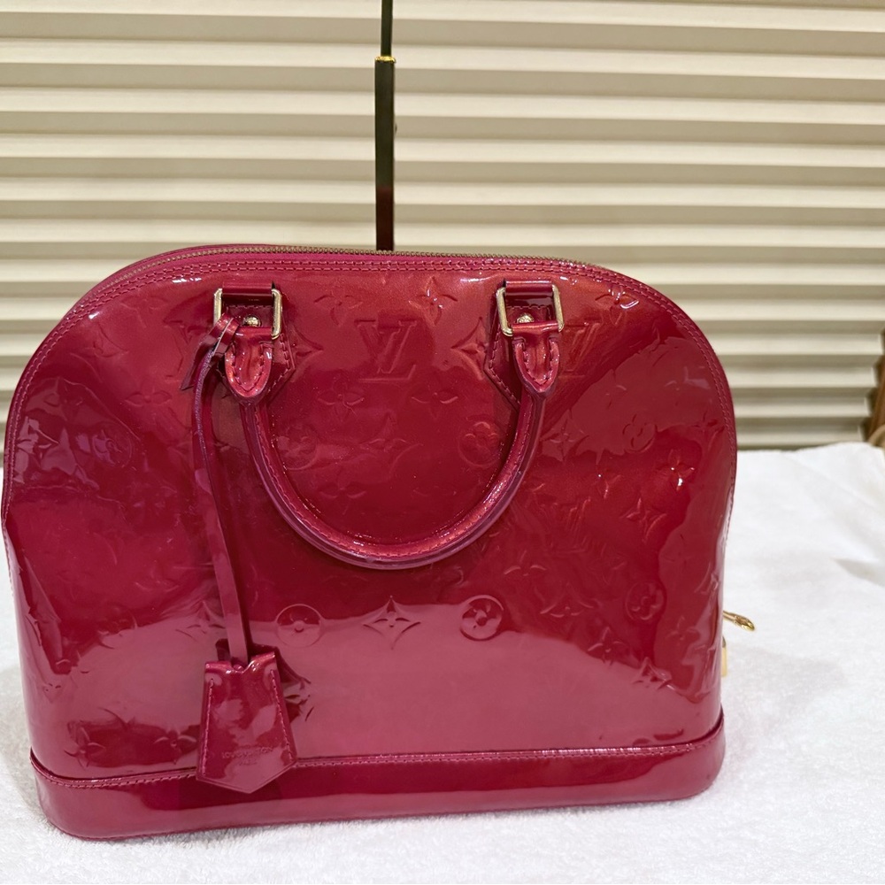 Louis Vuitton Red Alma large Venus Satchel